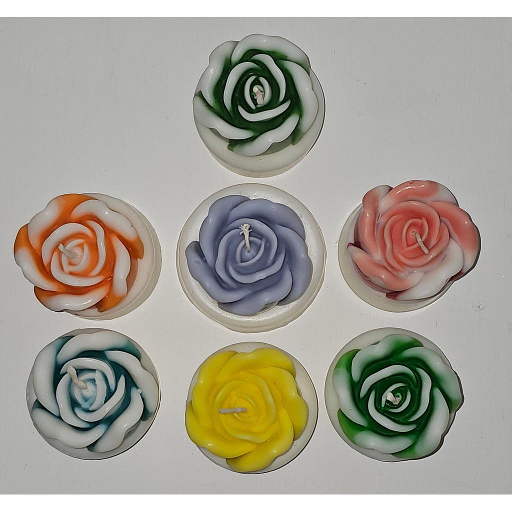 Chandelle en forme de fleur (couleur variée, 1 unitée)